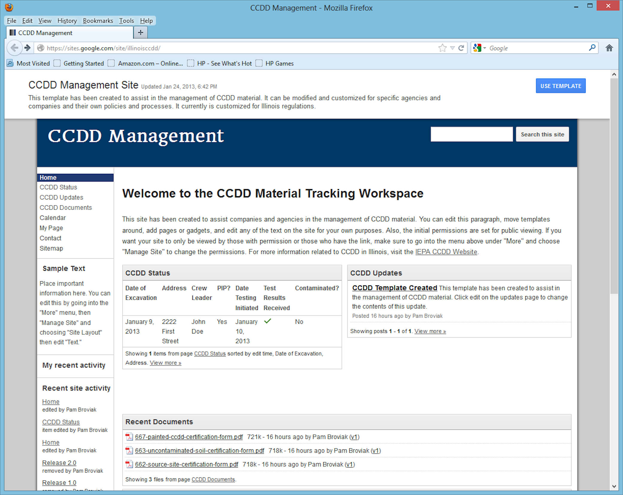 CCDD Management Site