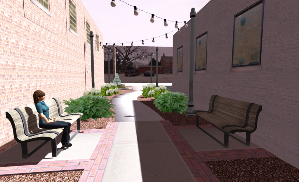 Alley 3D Visualization Looking East