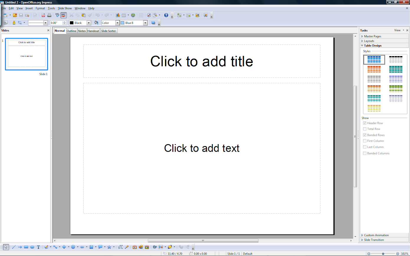 Open Office Screenshot Open Office Screenshot