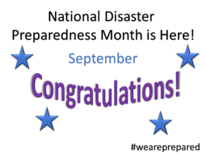 National Preparedness Month is here - congratulations!